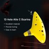 12-hole Alto C Ocarina Portable Musical Instrument with Protective Bag