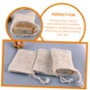 Gatuida 5pcs Cotton Linen Bathing Soap Bags Exfoliating Mesh Soap