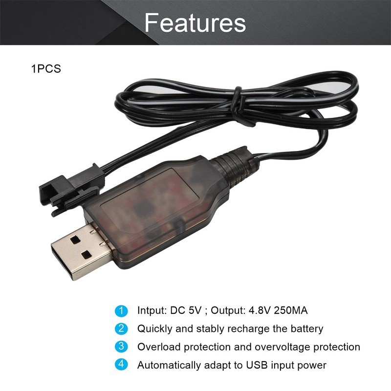 Fielect 4.8 V 250mA USB Charging Cable with SM-2P Connector