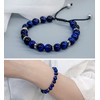 GLOQUAT Blue Stone Birthday Bracelets for Women, Adjustable Natural Stone