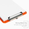 Piasoenc Plastic Clipboards, Translucent Clip Board with Low Profile, Orange