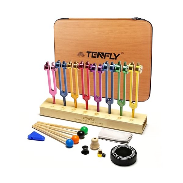 TENFLY TENFLY Chakra Tuning Forks Set for Healing, 7 Chakra+1
