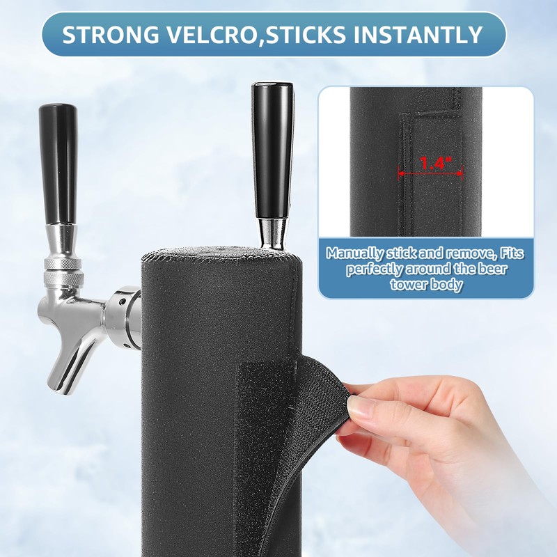 Beer Tower Cooler Insulator, Kegerator Tower Insulator Sleeve for 3”