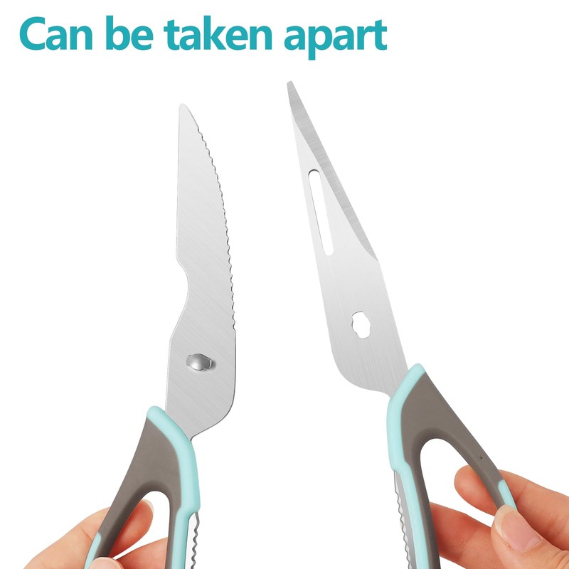 Multi Functional Heavy-Duty Kitchen Scissors, Sharp Blades, Detachable, Easy to