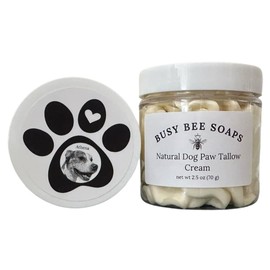 Natural Dog Paw Tallow Cream, Moisturizer with pure Bovine Tallow, Olive Oil and Calendula, Chemical-Free (2.5 oz) - Handmade
