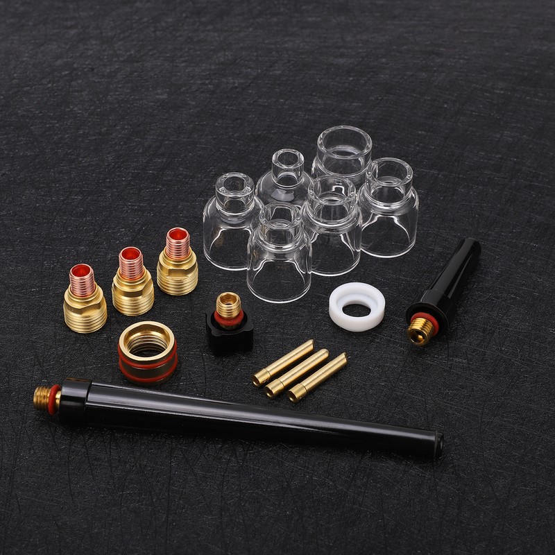 Welding Torch Accessories Kit Glass Cup Nozzle Tungsten Clamp Kit