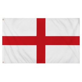Large 5x3 FT England Flag Red & White Double-Sided Polyester Banner with Eyelets – Durable Supporters Flag for Football, Rugby, World Cup, National Events, Parties & Celebrations