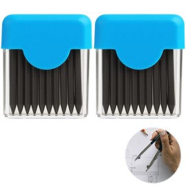 Pack of 20 Compass Leads, Black Compass Lead for Primary School, Students, Study and Office, with Practical Storage Box, Compatible with Most Compasses, Ideal for Drawings and Notes