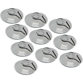 ChiliTec Suction Cup with Metal Hooks Pack of 10 Transparent Diameter 42 mm I For Towel Window Decoration