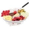 Brentwood TS-604W Electric Fondue Pot Set with 3 Section Tray