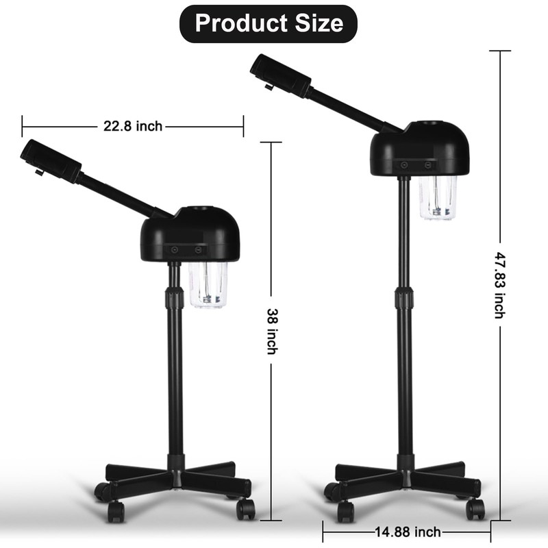 HeavenBird Stand Professional Ozone Facial Steamer with Digital Display, Adjustable