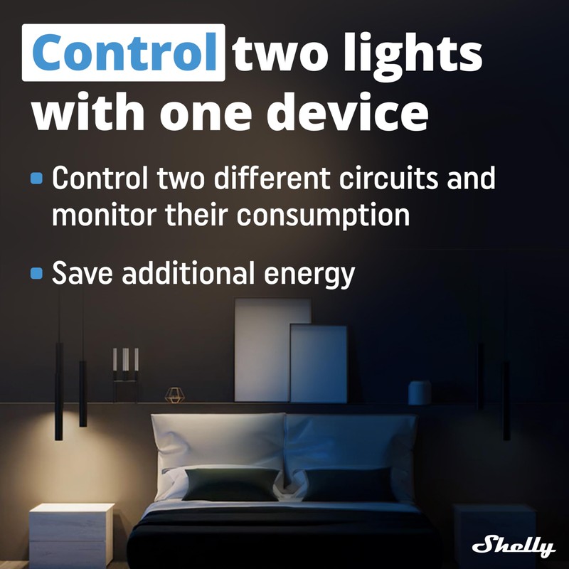 Shelly Plus 2PM UL | WiFi 2 Channels Smart Relay
