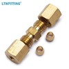 LTWFITTING 1/8-Inch OD Compression Union,Brass Compression Fitting(Pack of 10)