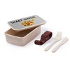 Fabulous Lunch Box with Cutlery Grey Smart Cookie Puns Street