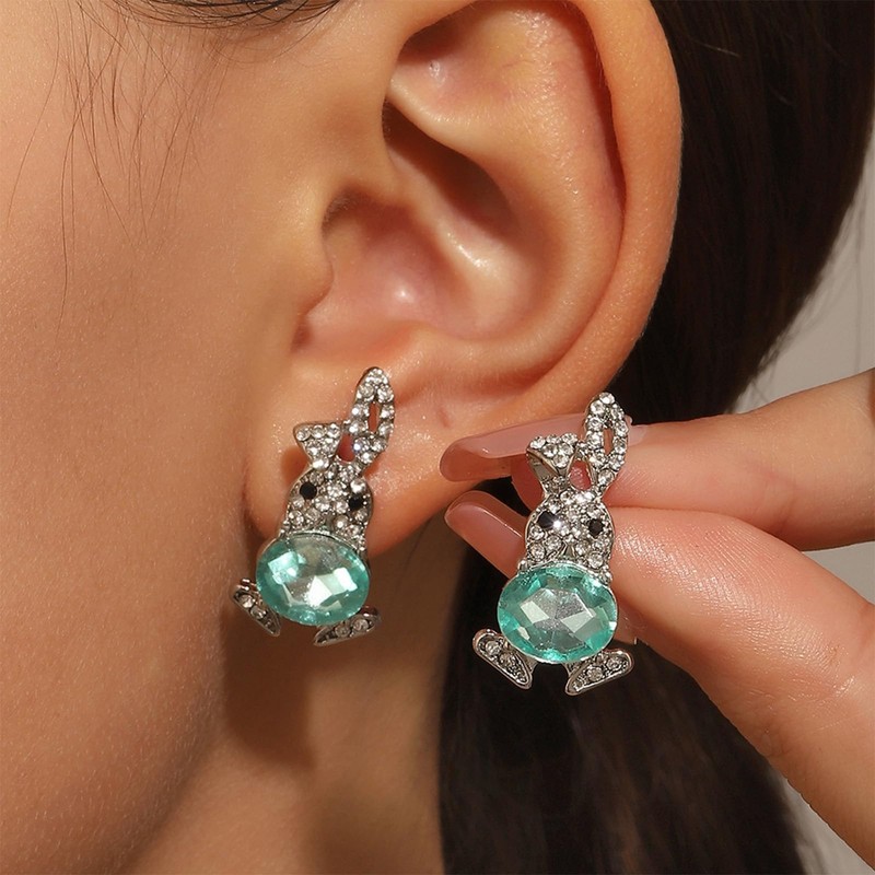 Easter Earrings for Women Bunny Earrings Rabbit Stud Earring Peeps
