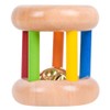 Toddmomy Baby Wooden Rattle Roll Rainbow Rattles Bells Cylinder Rolling