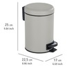 WENKO Cosmetic Pedal Bin Leman Taupe 3 L – Cosmetic