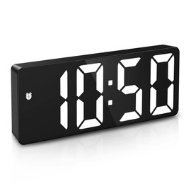Ankilo Alarm Clocks Bedside, Digital Alarm Clock with Temperature Display, Voice Control, 12/24H, Power-Off Memory, Non Ticking for Bedroom