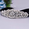 ULAPAN Rhinestone Black Elastic Belts for Women Interlocking Stretch Belt(S394),