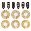 6 Boxes Nail Art Studs - 3D Decorations Alloy Gems