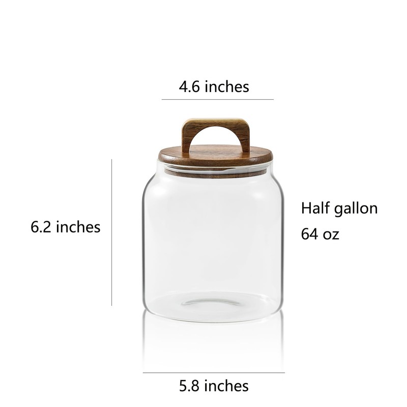 Sweejar Glass Jars for Laundry Room Organization, Half-Gallon Laundry Pods