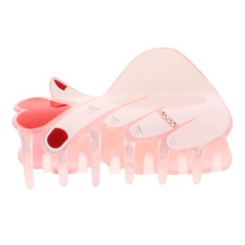 Healeved Valentine's Day Heart Hair Clips for Women Pink Acrylic Claw Clips with Strong Hold Effortless Styling for Everyday Use and Special Events Like Weddings and Parties