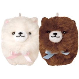 Klux 115448 Niconui Noodle Key Holder, Set of 2, Match, Chunky Cheeks Stick with Magnets, Pomeranian Plush Toy