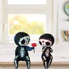 HOWADE Sugar Skull Figurines, Lovely Resin Crafts Sugar Skull Couple