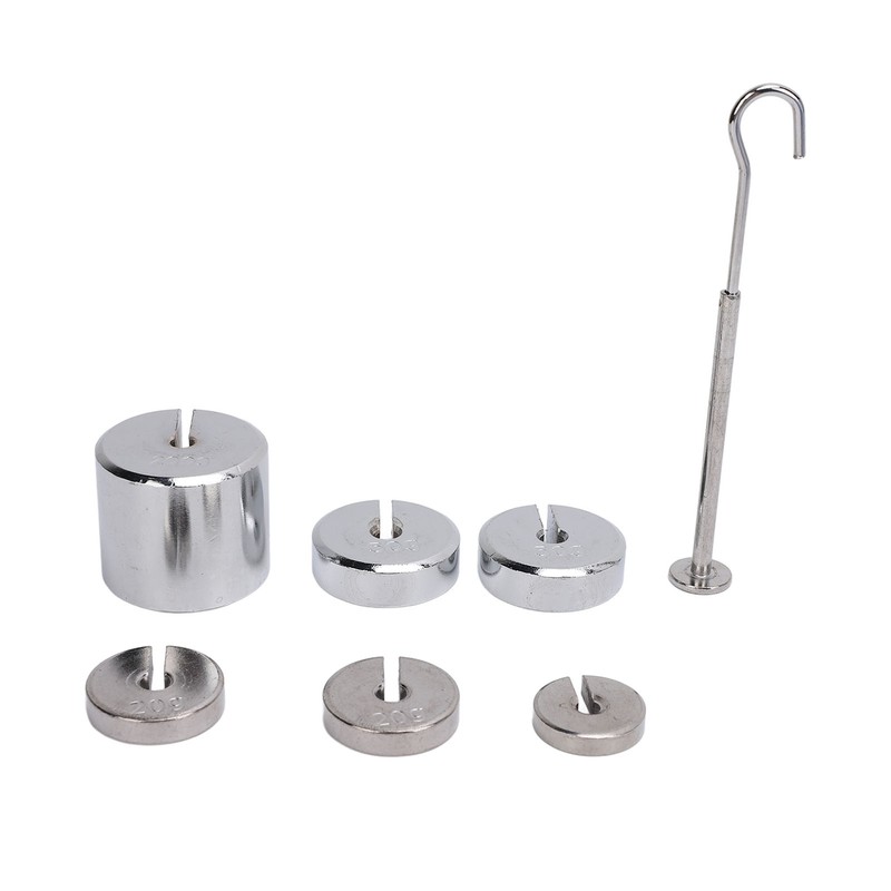 Lab Slotted Mass Set Chrome Plated Steel Accurate 200g 50g