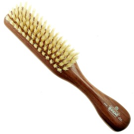 Kent DA4S Finest Women's Danta Wood, Soft White Bristle, Narrow Grooming Hair Brush - Fine or Thinning Hair, Promotes Shine / Stimulates Scalp