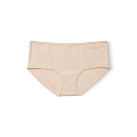 Happy Nation Girls Comfy Cotton Rib Hipster Underwear, Off White