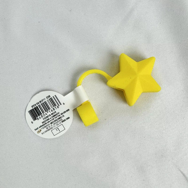 Target Christmas Holiday STAR Novelty Silicone Straw Topper Target Bullseye