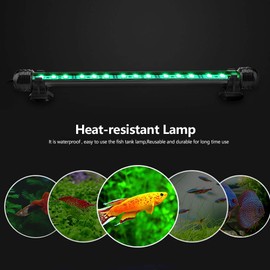 Lighting for Aquarium LED Aquarium Light Colourful Waterproof Remote Control Waterproof Underwater Crystal Light for Salt Water and Freshwater (MF-15U EU Plug)