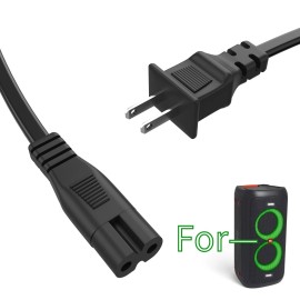 Fullecty AC Power Cord for JBL PartyBox 100 200 300 310 710 1000 Portable Party Speaker