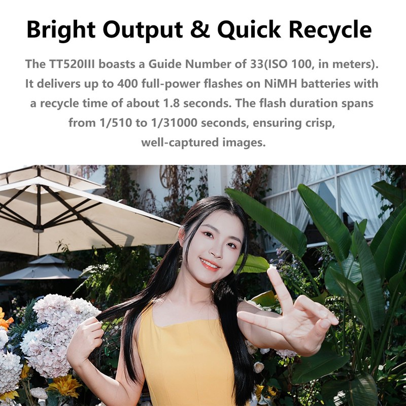 Godox TT520III TT520 III TT520-III Thinklite Digital Camera Flash Speedlite