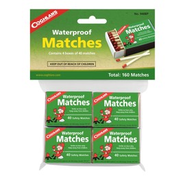 Coghlan's Waterproof Matches Wooden Fire Starters (3-Pack of 4-40 Count Boxes)