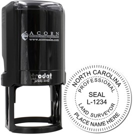 North Carolina Professional Land Surveyor Seal - Self-Inking PLS Stamp North Carolina, Ideal for North Carolina Land Surveyors, Size 1-5/8 - Tool for Professional Surveying in North Carolina
