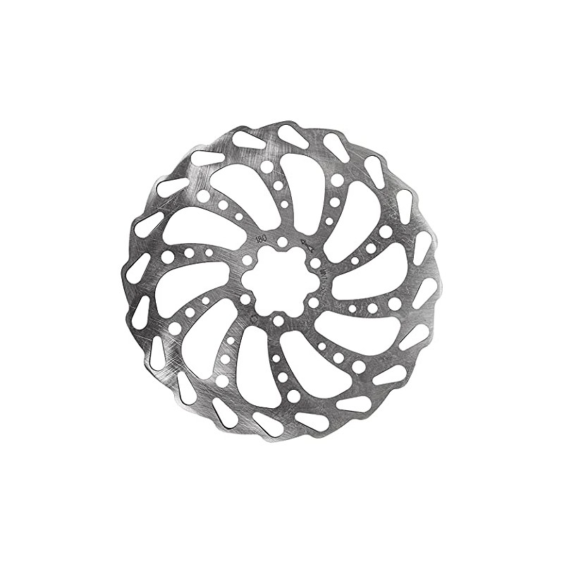 Clarks 180mm Rotor. Single Piece Wavy Bike Rotor. 6 Bolt.