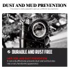 HDBUBALUS 7'' Headlight Black Trim Headlamp Visor Ring Fit For