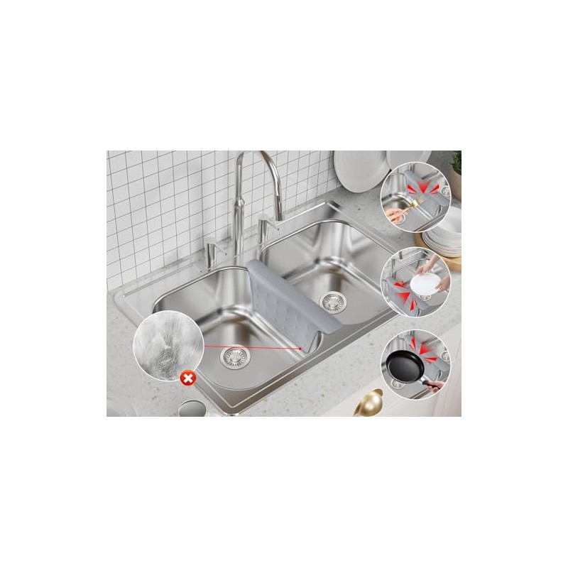 Sink Saddle, Divider Protector Mat, Kitchen Sink Mat, No Smell,