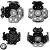 Magnetic Head Shaver Replacement Heads 7 Double Ring Waterproof Rotary
