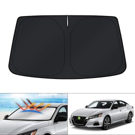 KUST Windshield Sun Shade for 2019-2025 2026 Nissan Altima Accessories, Custom Fit Car Front Sun Visor Window Shade Protector Foldable Blocks UV Rays Keep Car Cooler
