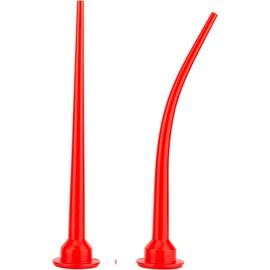 HAMUULL caulking extension nozzle Caulking Nozzle for Sausage Caulking Gun Long Sausage Nozzle Reusable Caulk Nozzle Applicator (1Straight +1 Curved)