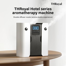 Smart Dual Nozzle Waterless EssentialOil Diffuser-2x160ml, App &Button Control, Dual Turbine Fans,Wal-Mountable Design, Ultra-Quiet35dB for Home, Hotel, Office (White)