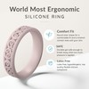 ThunderFit Silicone Ring Wedding Bands for Women, Modern Classic Bridal