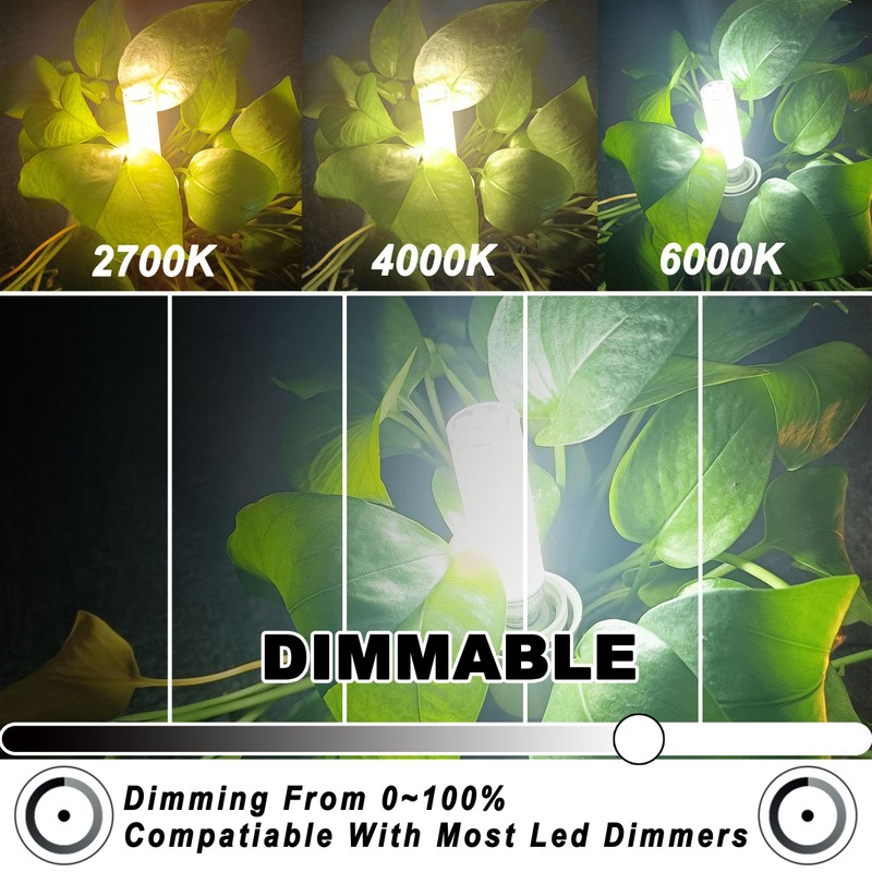 E11 Led Bulbs 120V 100W Halogen Candelabra Bulbs Equiva Dimmable,T3