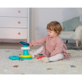 Miniland Feel to Learn Stack & Roll Rings - Infant Multicolored Game which can be Used as Stacking and Roller. Made in Spain