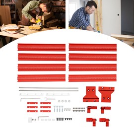 Parallel Guide Rail System, Woodworking Aluminum Guide Rail Joining Set Alloy Circular Saw Track Set Fixed Guide Rail Bracket Auxiliary Tools for Track Saw