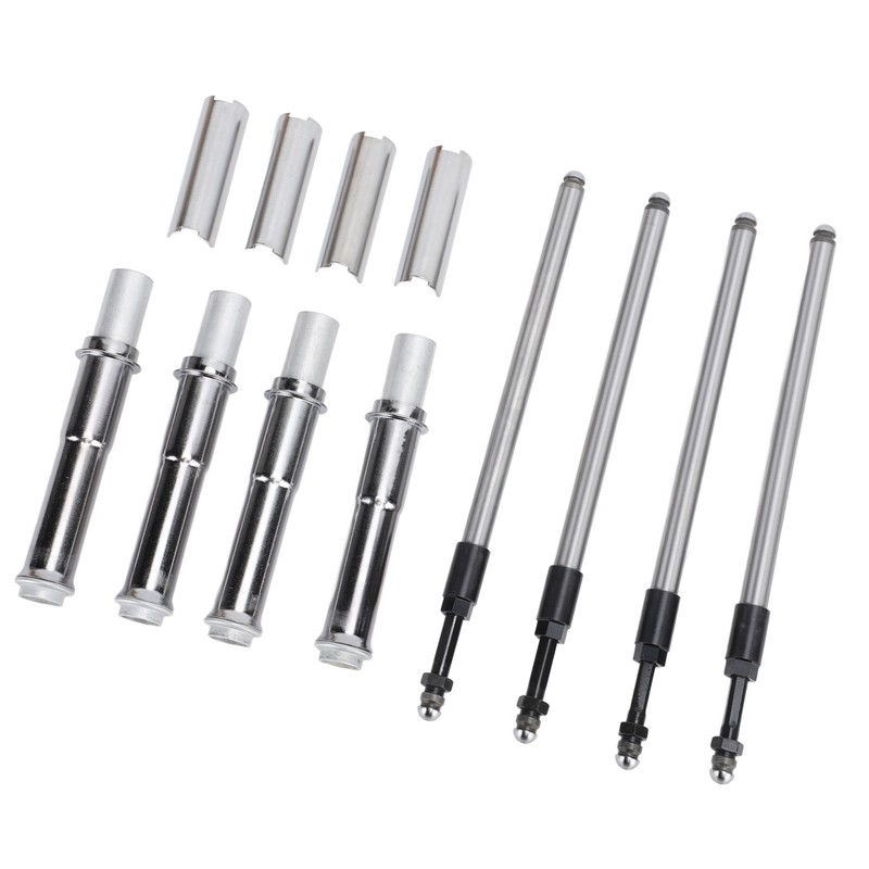 24PCS Adjustable Pushrods Cover Kit 0928 0023 Chrome Push Rod