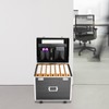 Portable Rolling File Box with Telescopic Handle, Locking Mobile Business